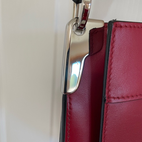 Prada Small Leather Margit Bag Red/Black - Picture 14 of 15